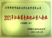 江西(xī)省專業(yè)化(huà)小(xiǎo)巨人(rén)企業(yè)